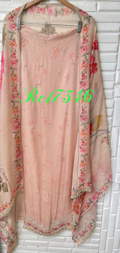 Organza Unstitched Ladies Suit RC-17346