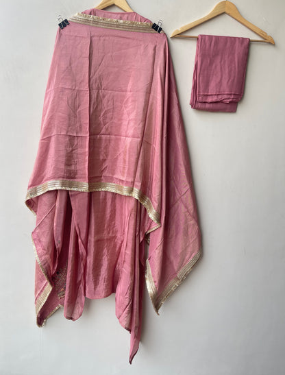 Premium Shimmer Silk Unstitched Designer Suit Set