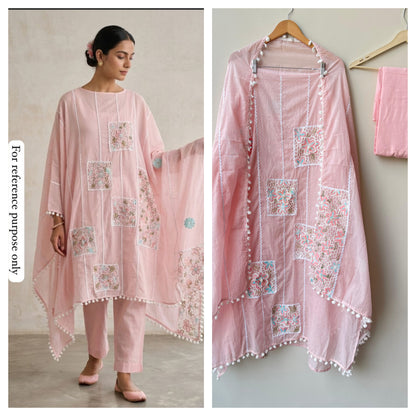 Mul Chanderi Unstitched Ladies Suit RC-18789