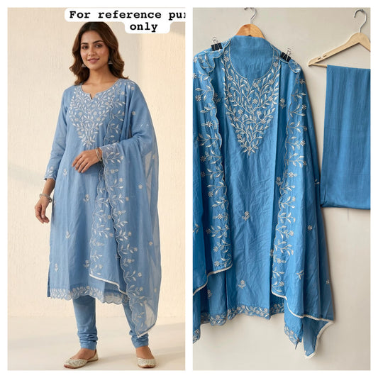 Mul chanderi unstitched ladies suit Rc19080