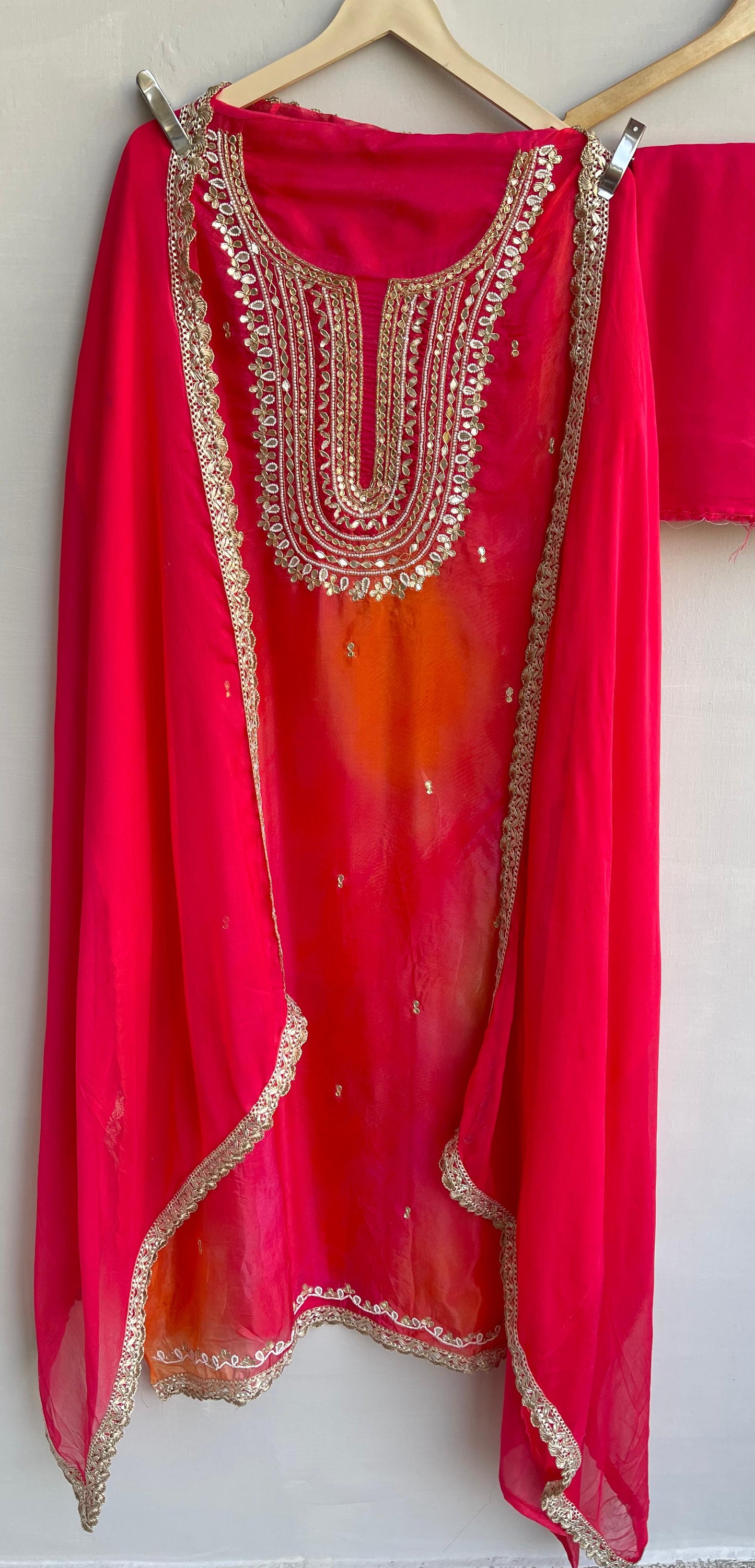 Organza shaded unstitched ladies suit Rc17889