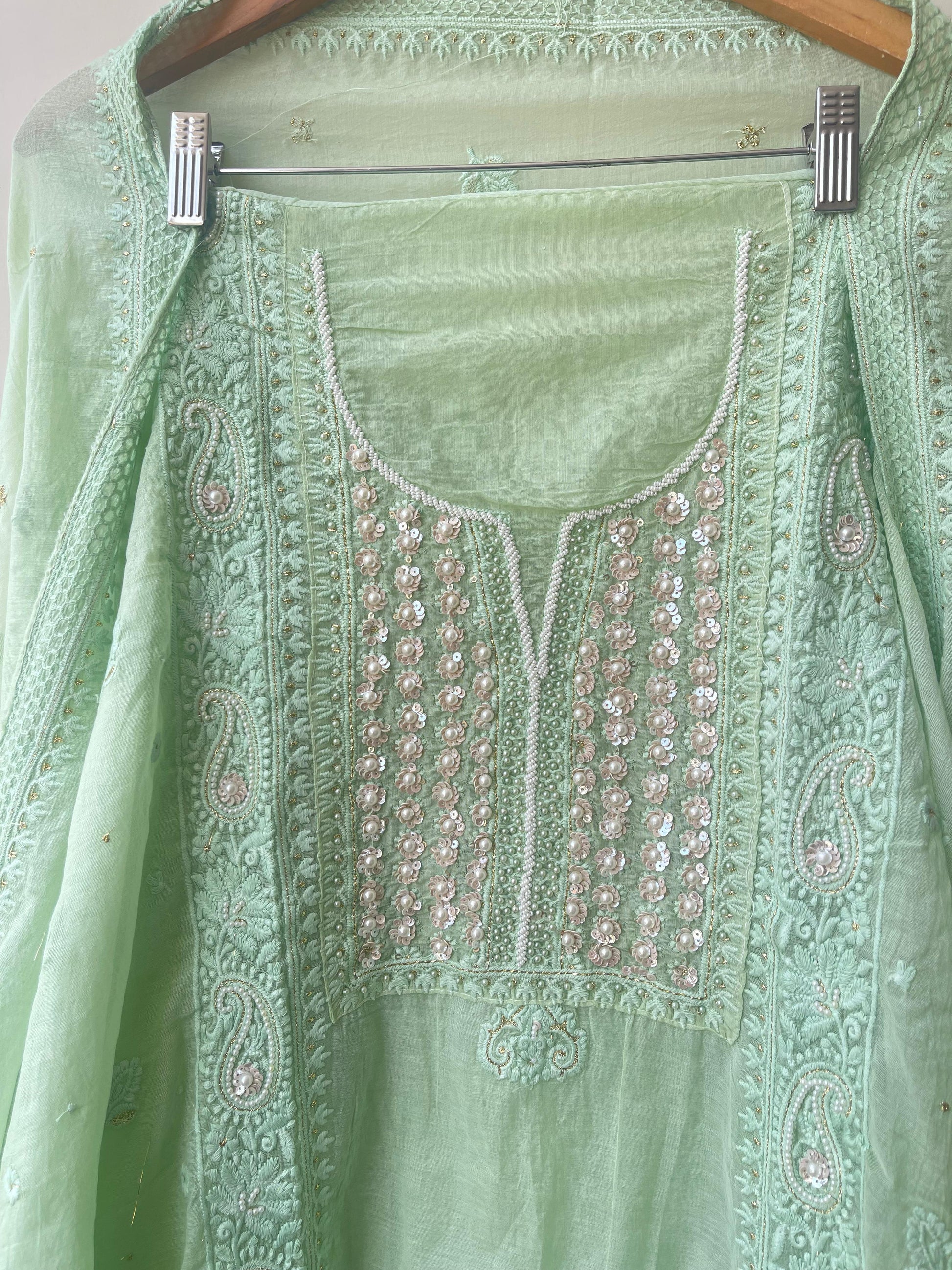 Mul Chanderi Unstitched Ladies Suit RC-18783 – view 6