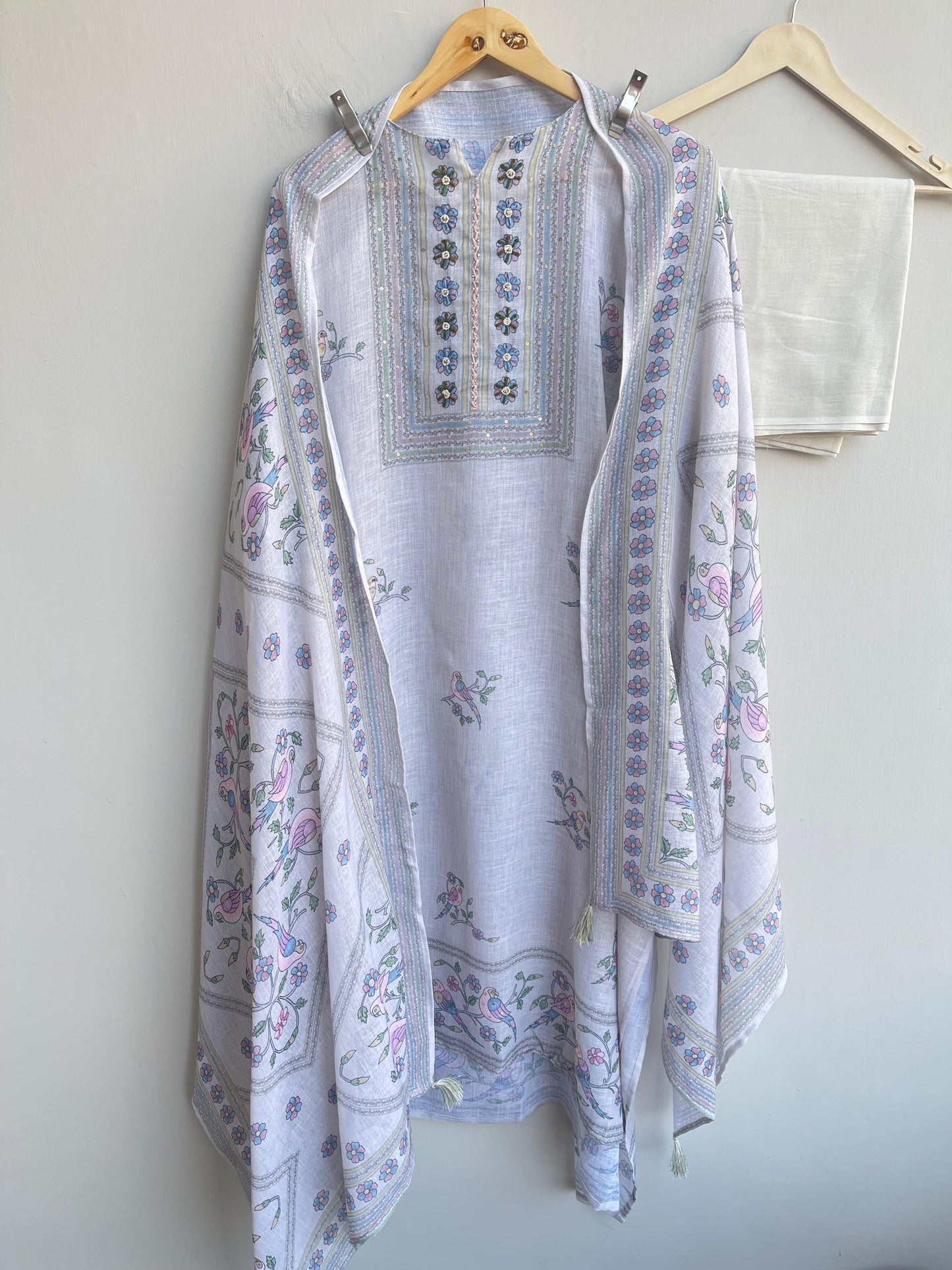 Soft Jute Linen Unstitched Ladies Suit RC-18347 – view 4