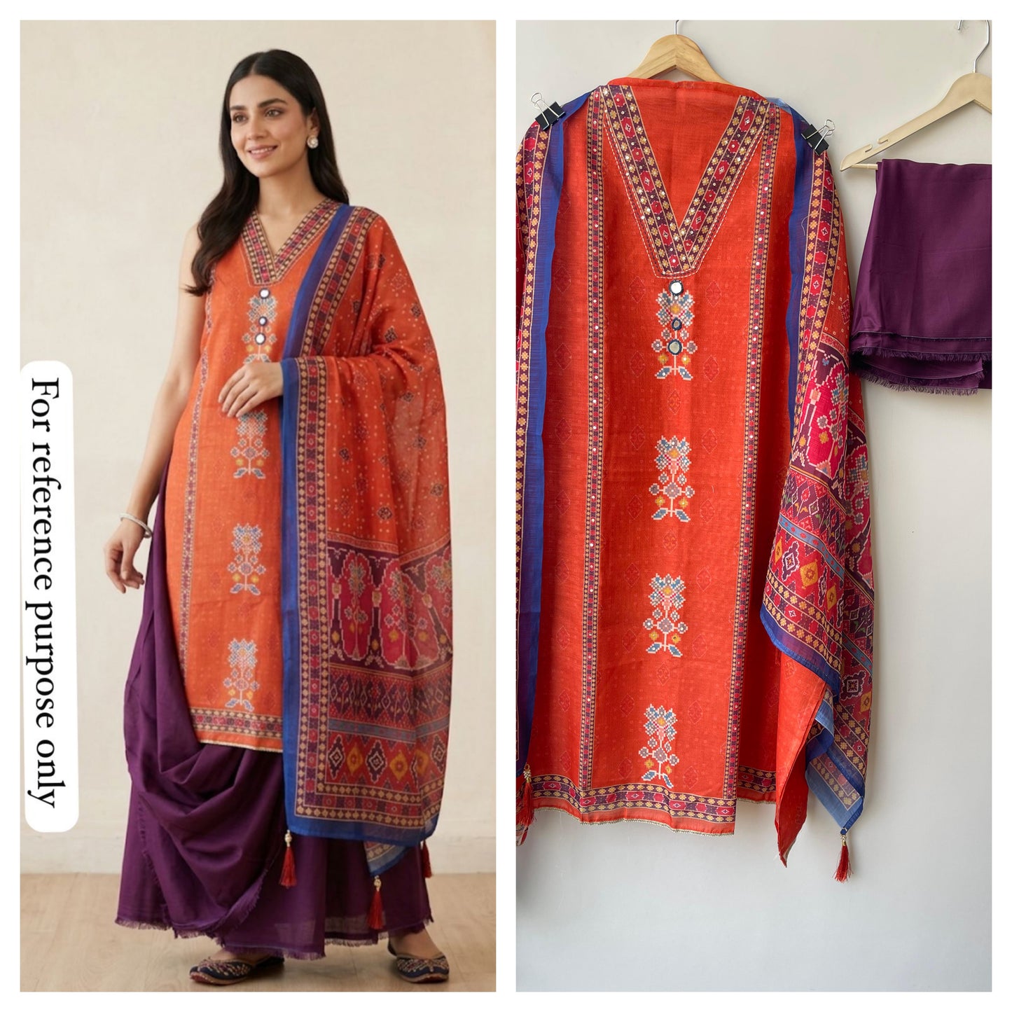 Cotten linen printed ladies unstitched suit Rc18833