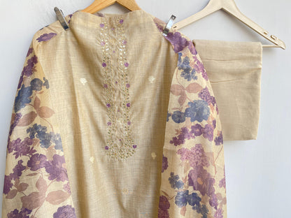 Mul Chanderi Unstitched Ladies Suit RC-18450 (c)