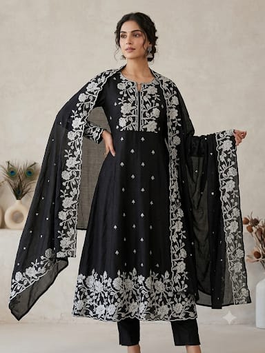 Mul chanderi unstitched ladies suit Rc19328 (a)