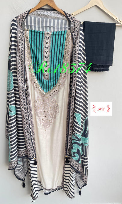 Muslin printed unstitched ladies suit Rc18374 (b)