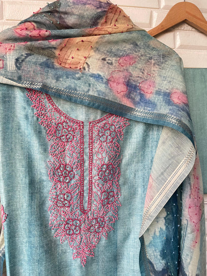 Linen silk unstitched ladies suit Rc17723 (a)