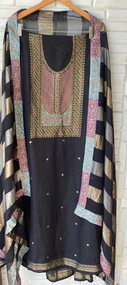 Banarasi tassar silk unstitched ladies suit Rc17722 (c)