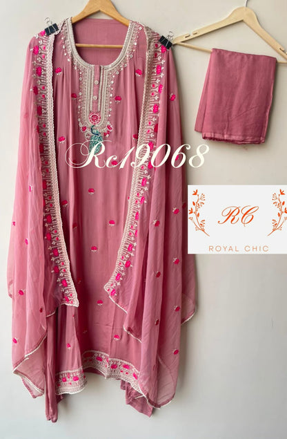 Pure Chinnon unstitched ladies suit Rc19068