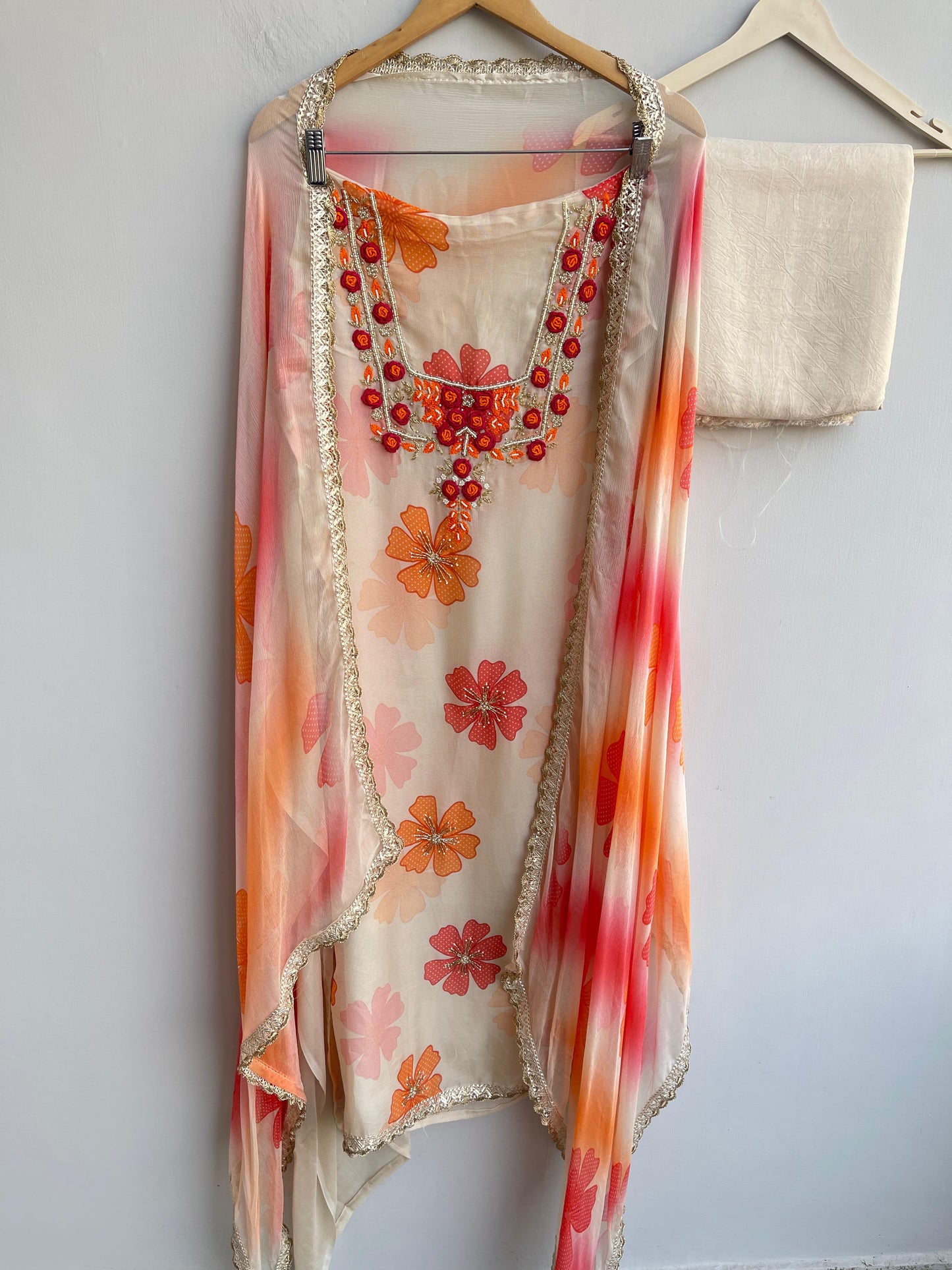 Burberry jute linen ladies unstitched suit Rc18463