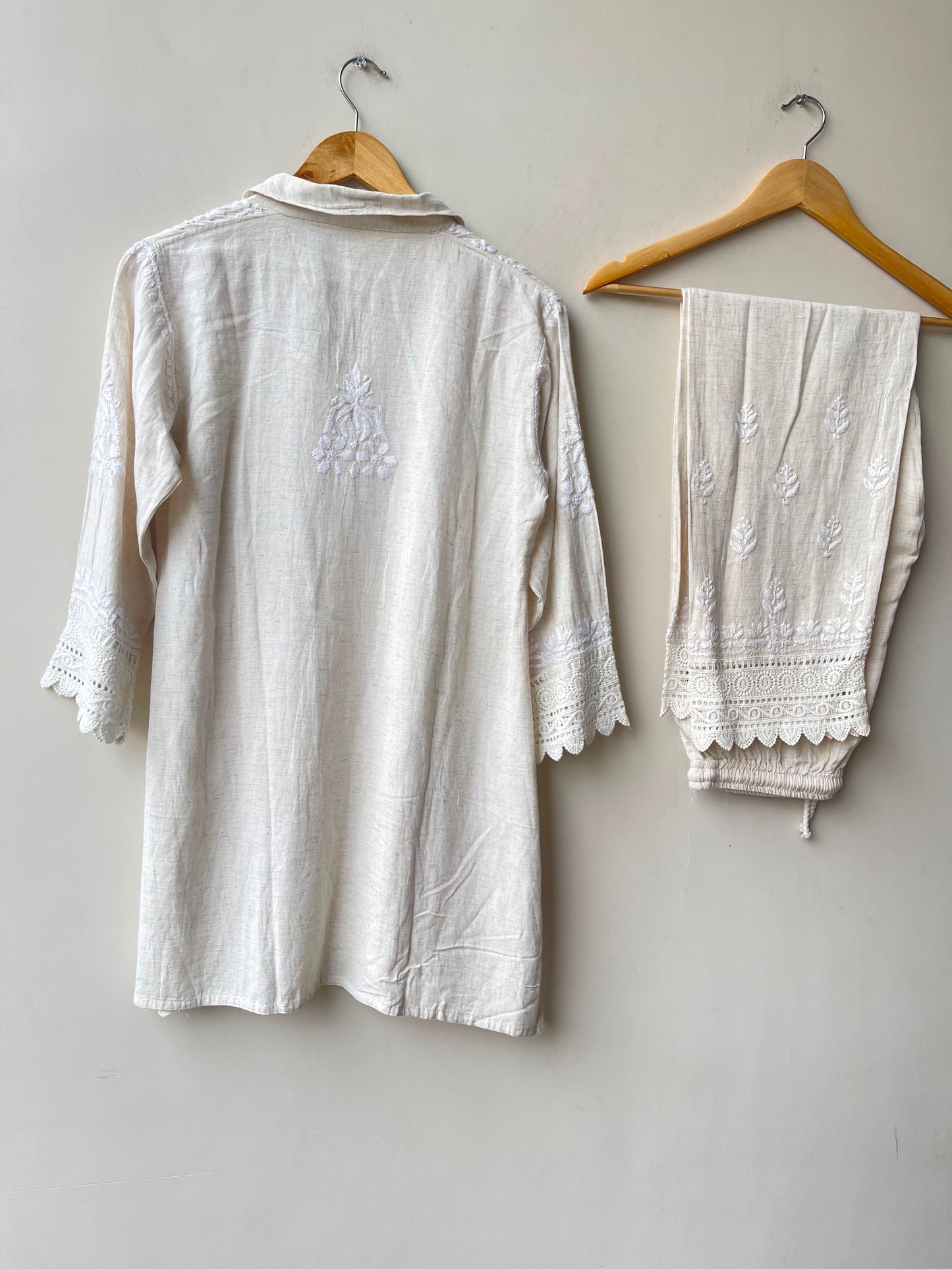 Soft khadi linen stitched ladies coord set Rc19088