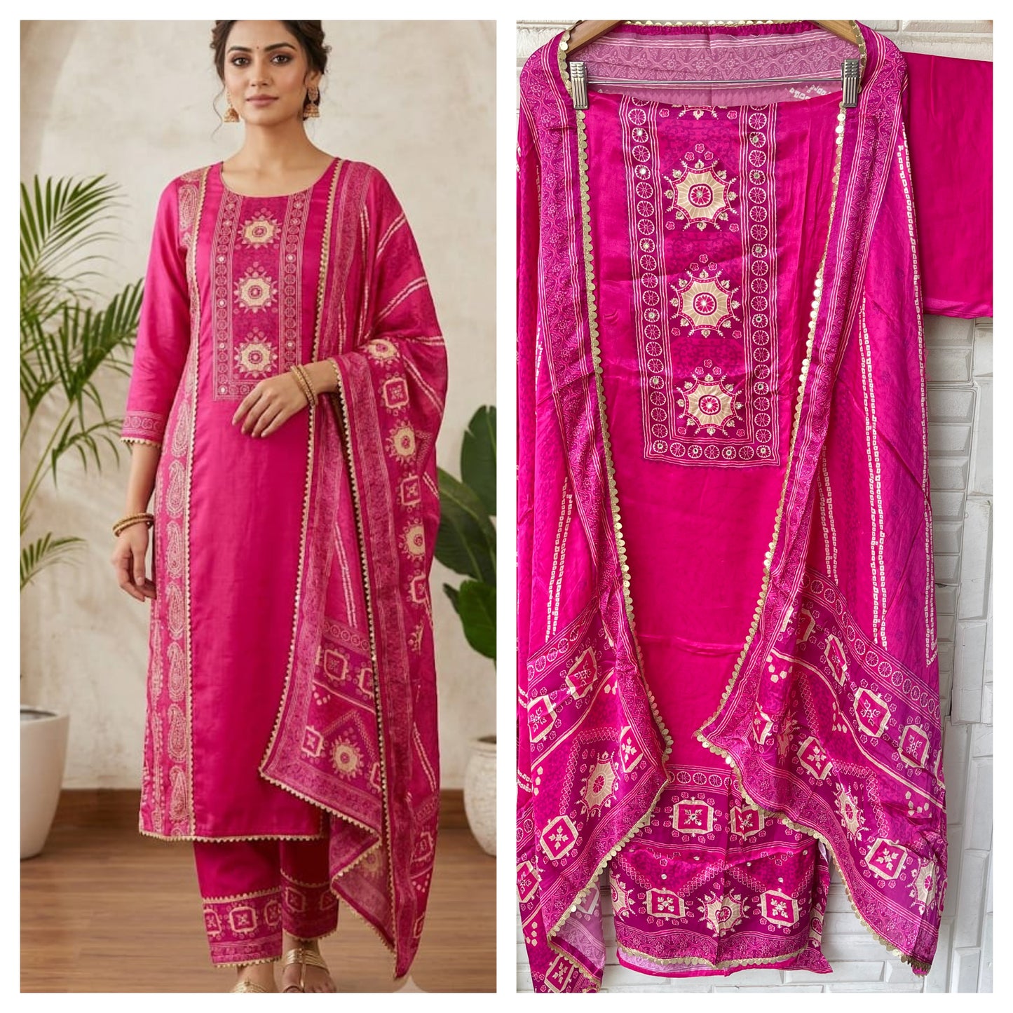 Gajji silk unstitched ladies suit  Rc19288