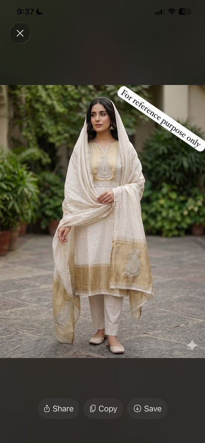 Banarasi mul linen unstitched ladies suit Rc18966