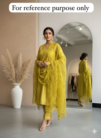 Satin crepe unstitched ladies suit Rc18389 (a)