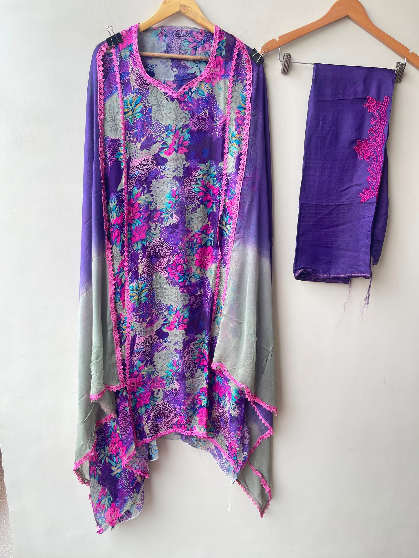 Organza Tuile printed ladies unstitched suit Rc19152