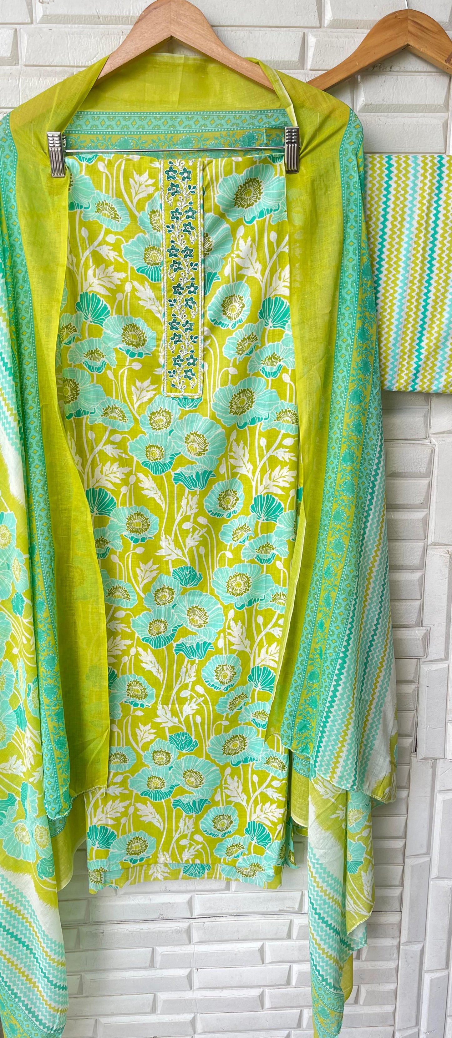 Cotton unstitched ladies suit Rc17390