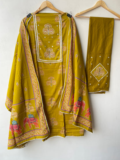 Cotton printed unstitched ladies suit Rc19306 (b)