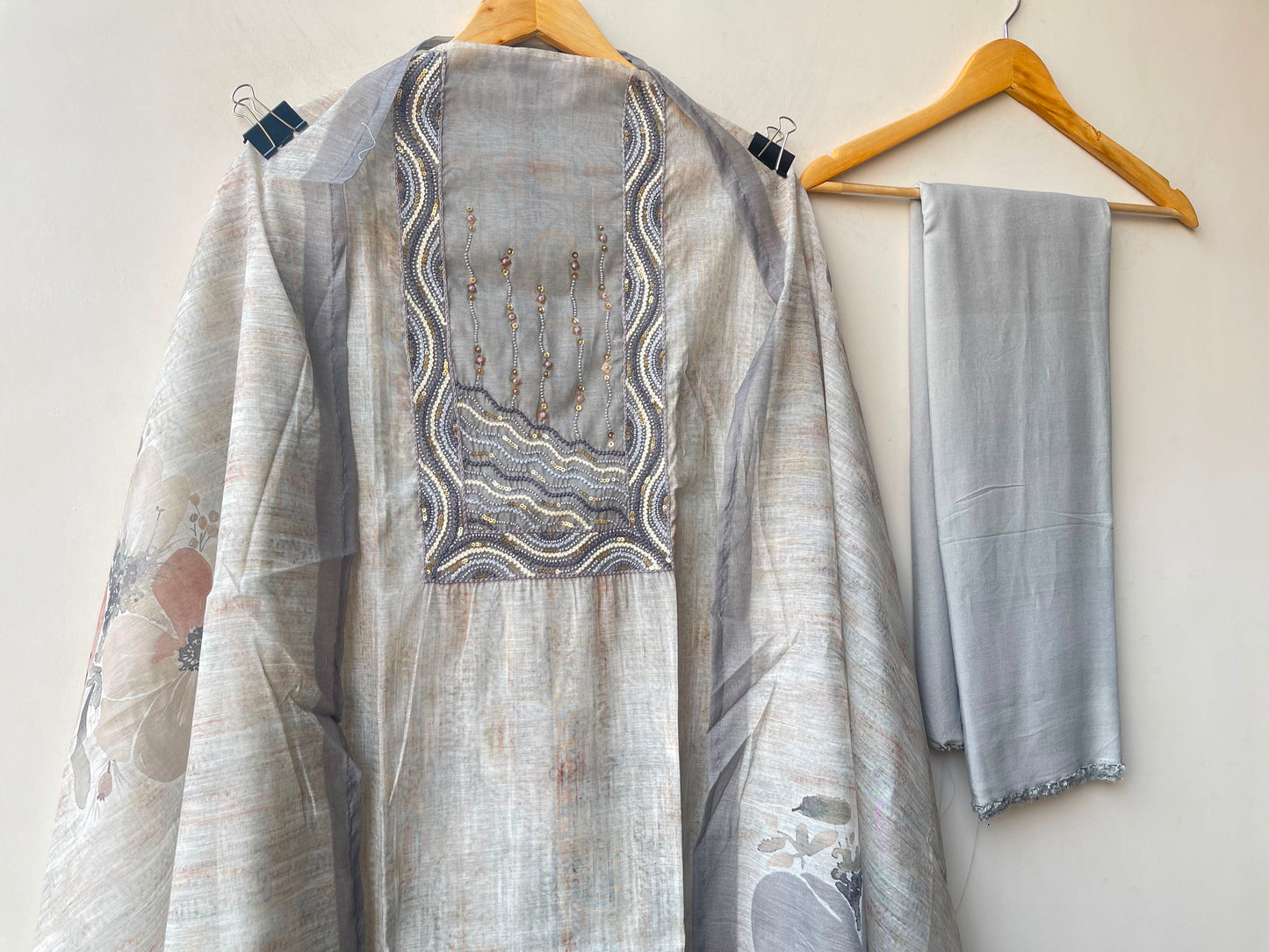 Pure self mul chanderi ladies unstitched suit Rc19169