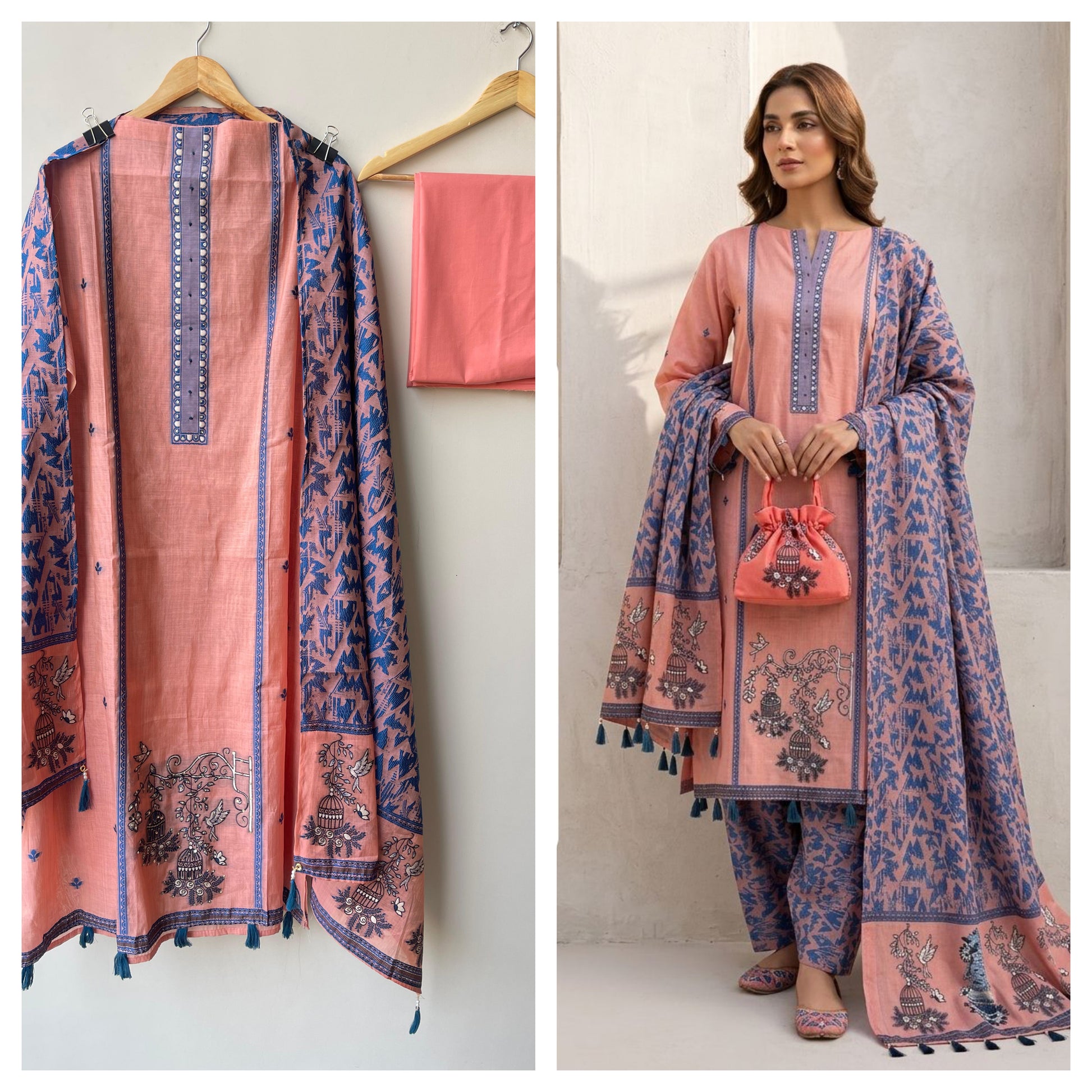 Maheshwari Silk Unstitched Ladies Suit RC18821
