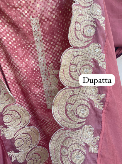 Banarasi muslin silk unstitched ladies suit Rc17834 (b)