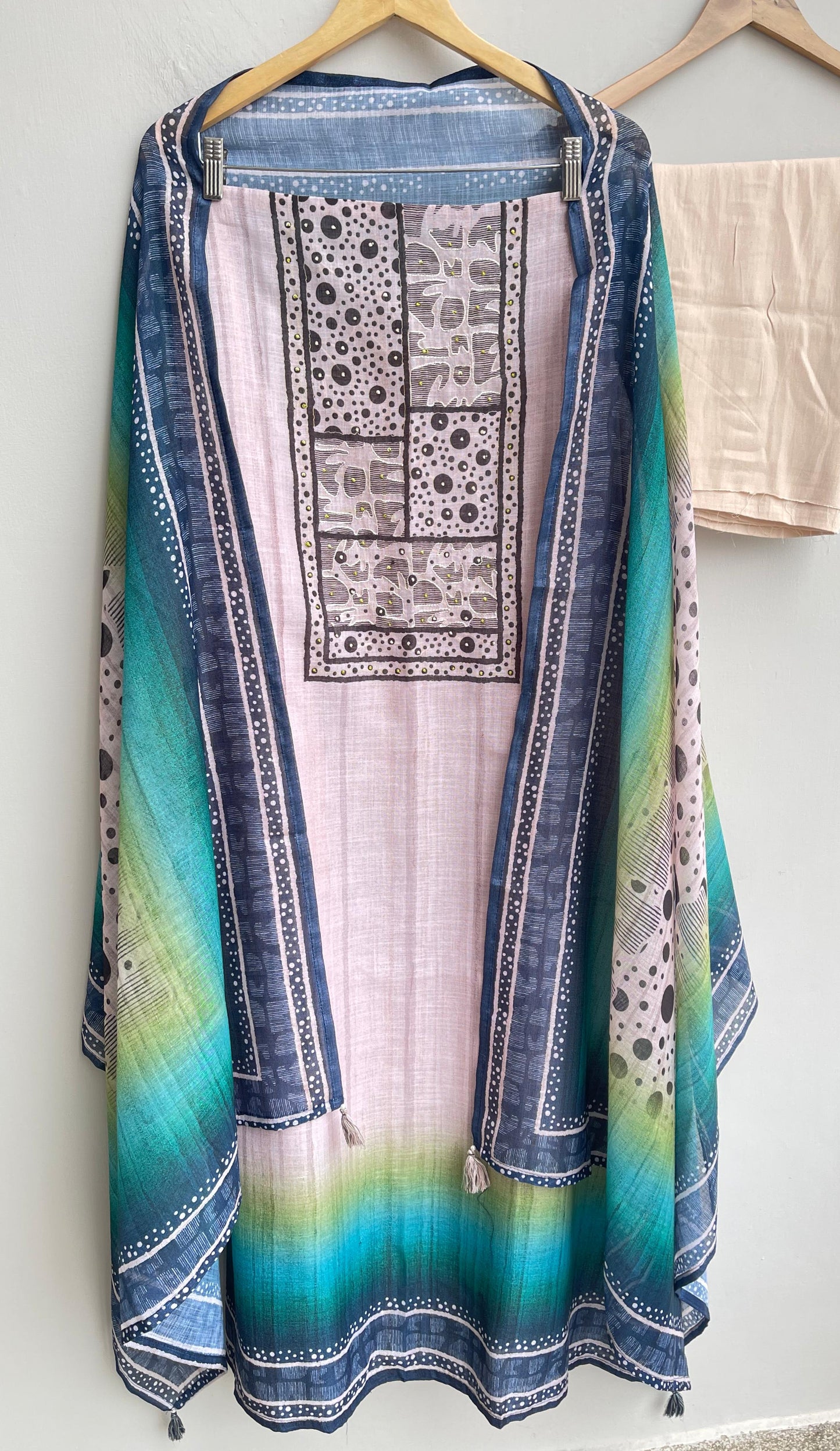 Linen printed unstitched ladies suit Rc18445 (c)