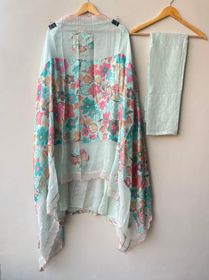 Mul chanderi unstitched ladies suit Rc19109