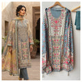 Pure crepe satin unstitched printed ladies suit Rc19215