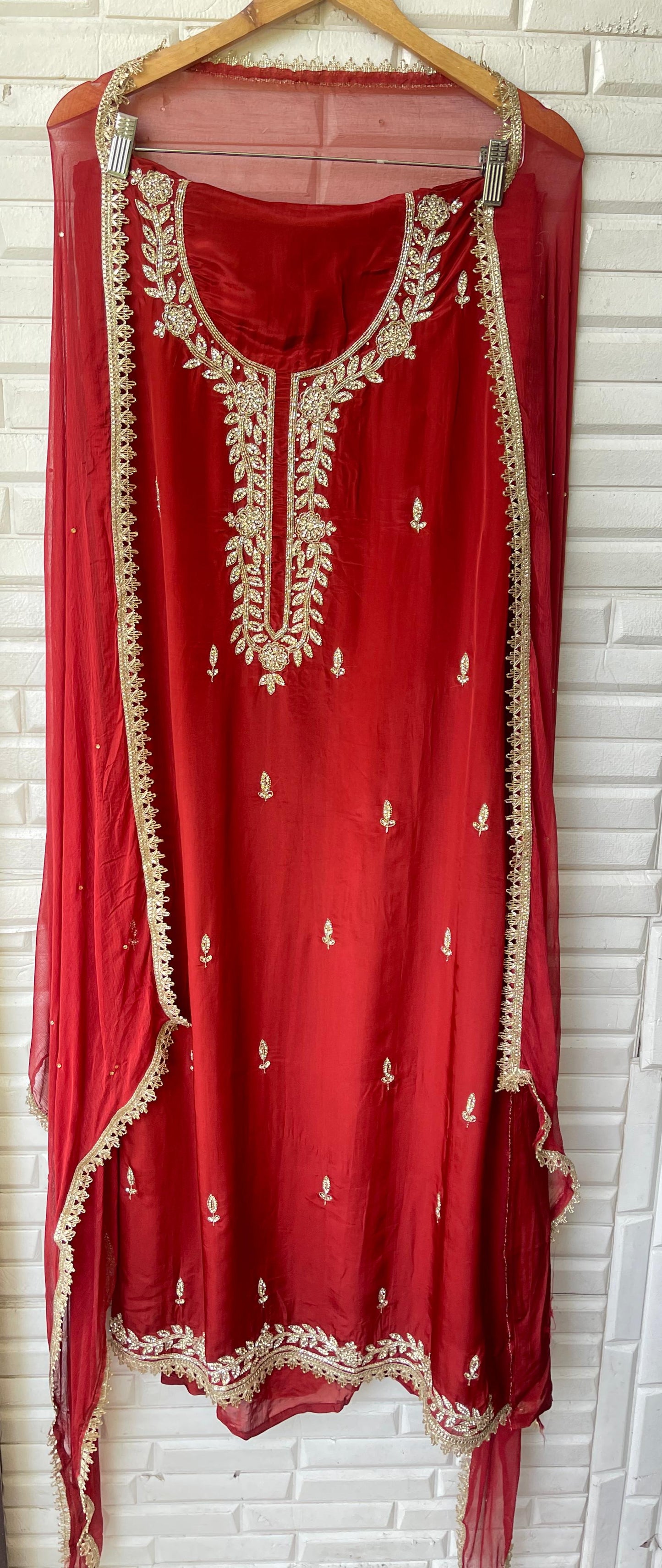 Organza silk unstitched ladies suit Rc17507