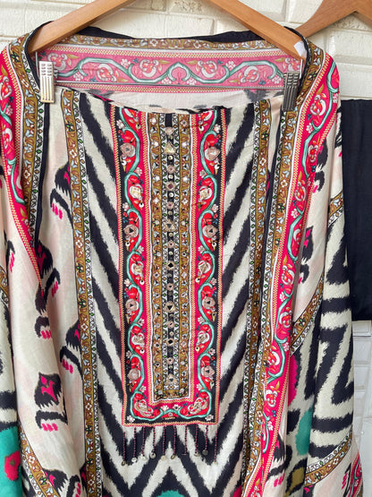 Ikkat Printed Muslin Unstitched Ladies Suit RC-18401