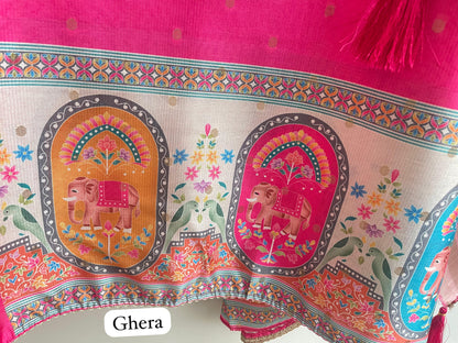 Banarasi shimmer linen unstitched ladies suit Rc18354 (b)