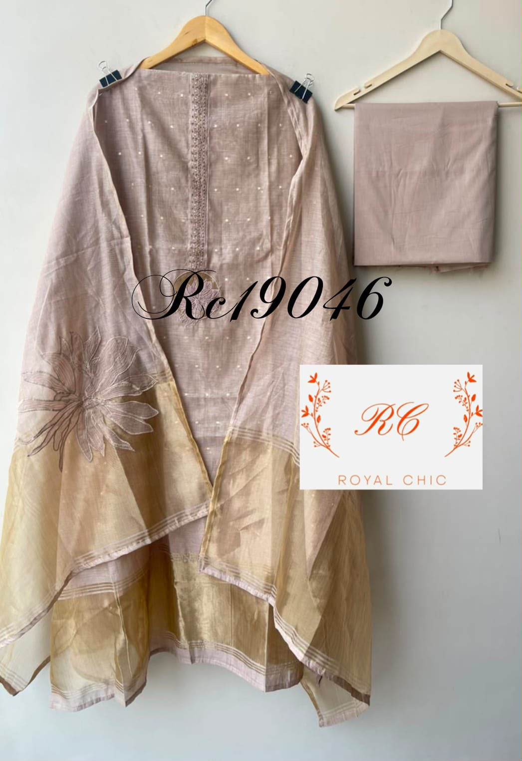 Banarasi mul chanderi ladies unstitched suit Rc19046 (b)