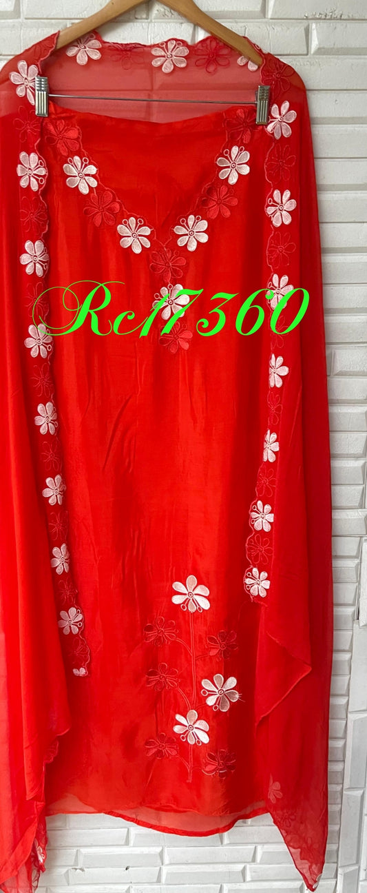 Organza silk unstitched ladies suit Rc17360 (a)