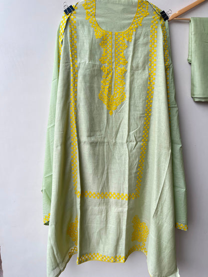 Pure mul chanderi unstitched ladies suit Rc19083