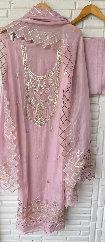 Shimmer Glass organza unstitched ladies suit Rc17595 (b)