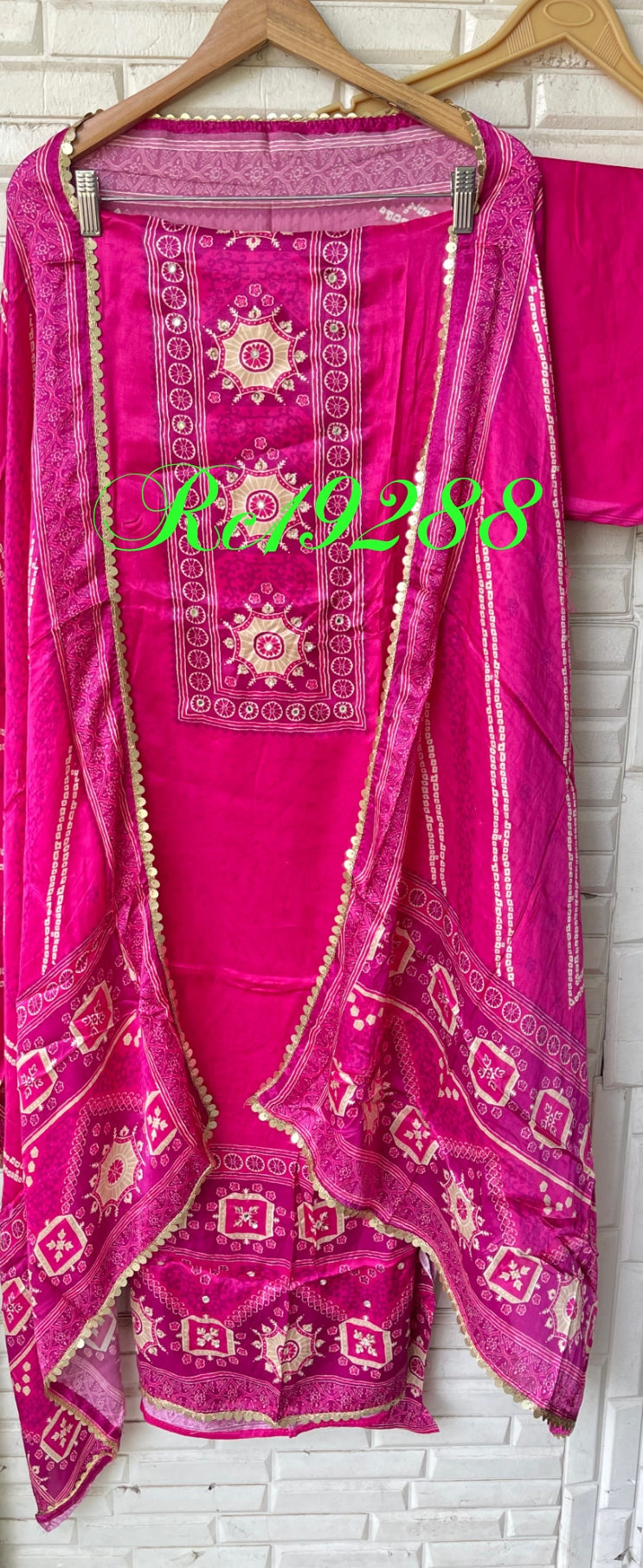 Gajji silk unstitched ladies suit  Rc19288