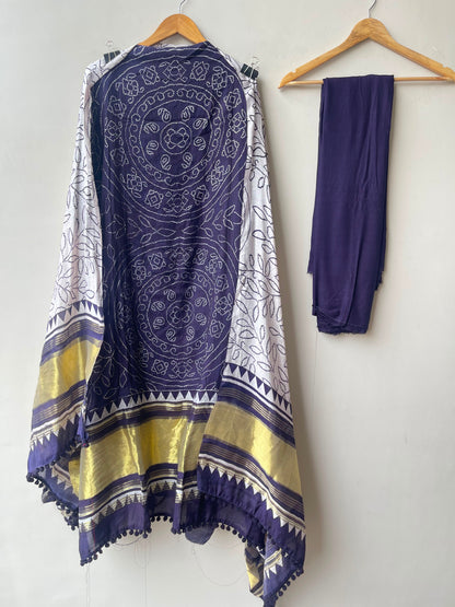 Gajji silk printed unstitched ladies suit Rc19272 (b)