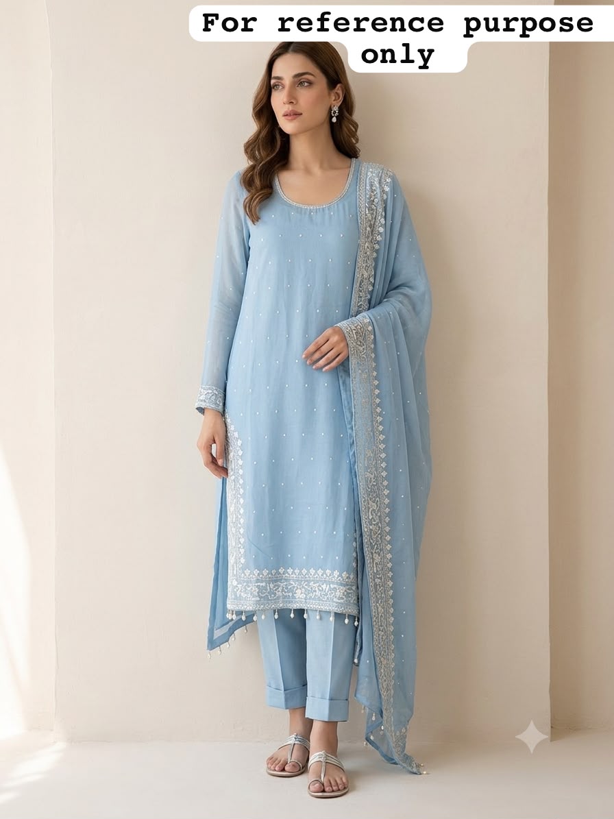 Organza Tuile unstitched ladies suit Rc19179