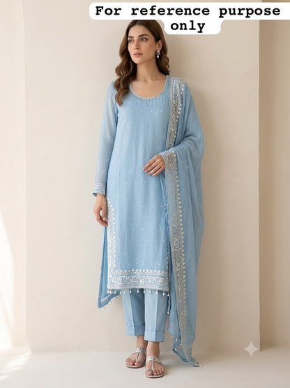 Organza Tuile unstitched ladies suit Rc19179