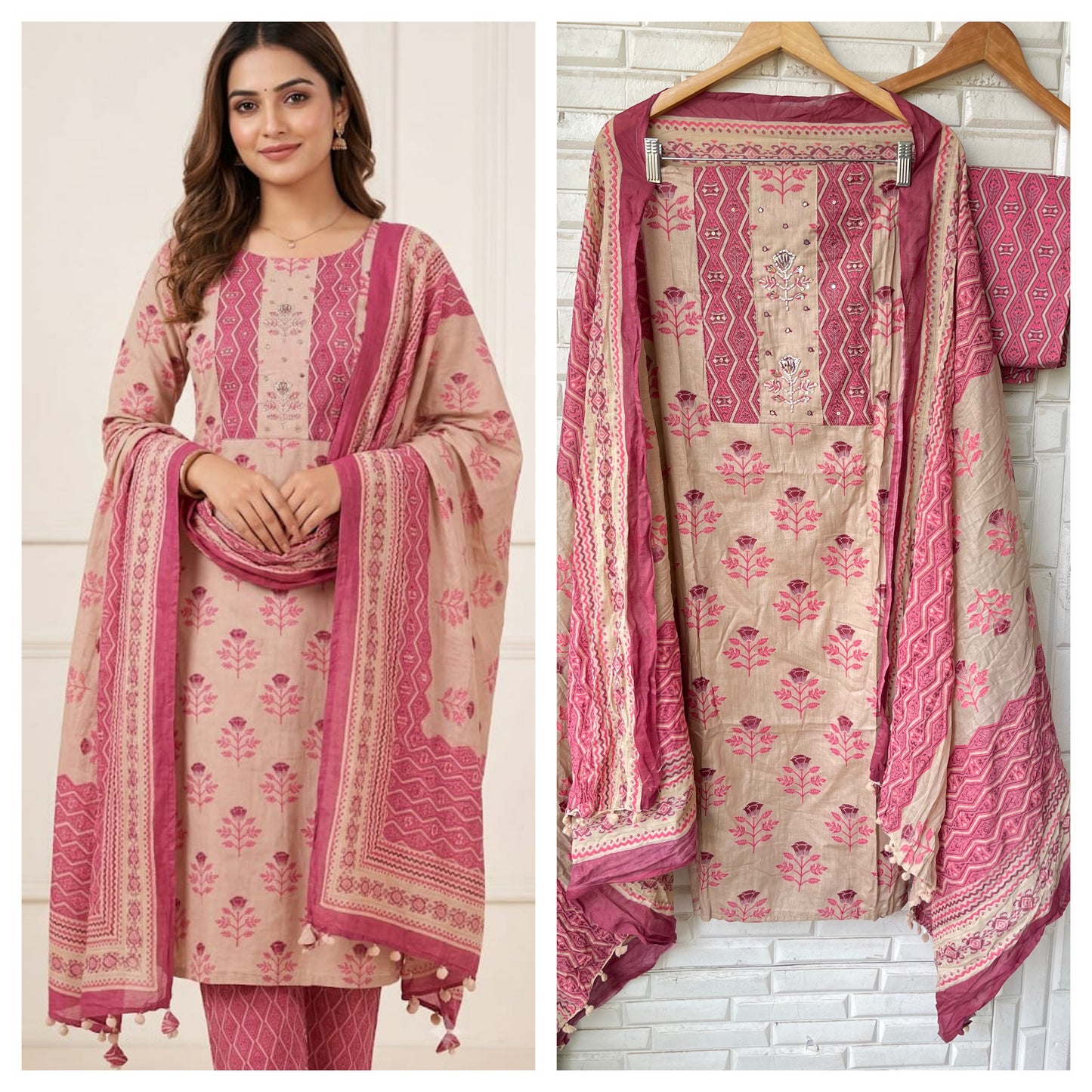 Cotton unstitched ladies suit Rc19289