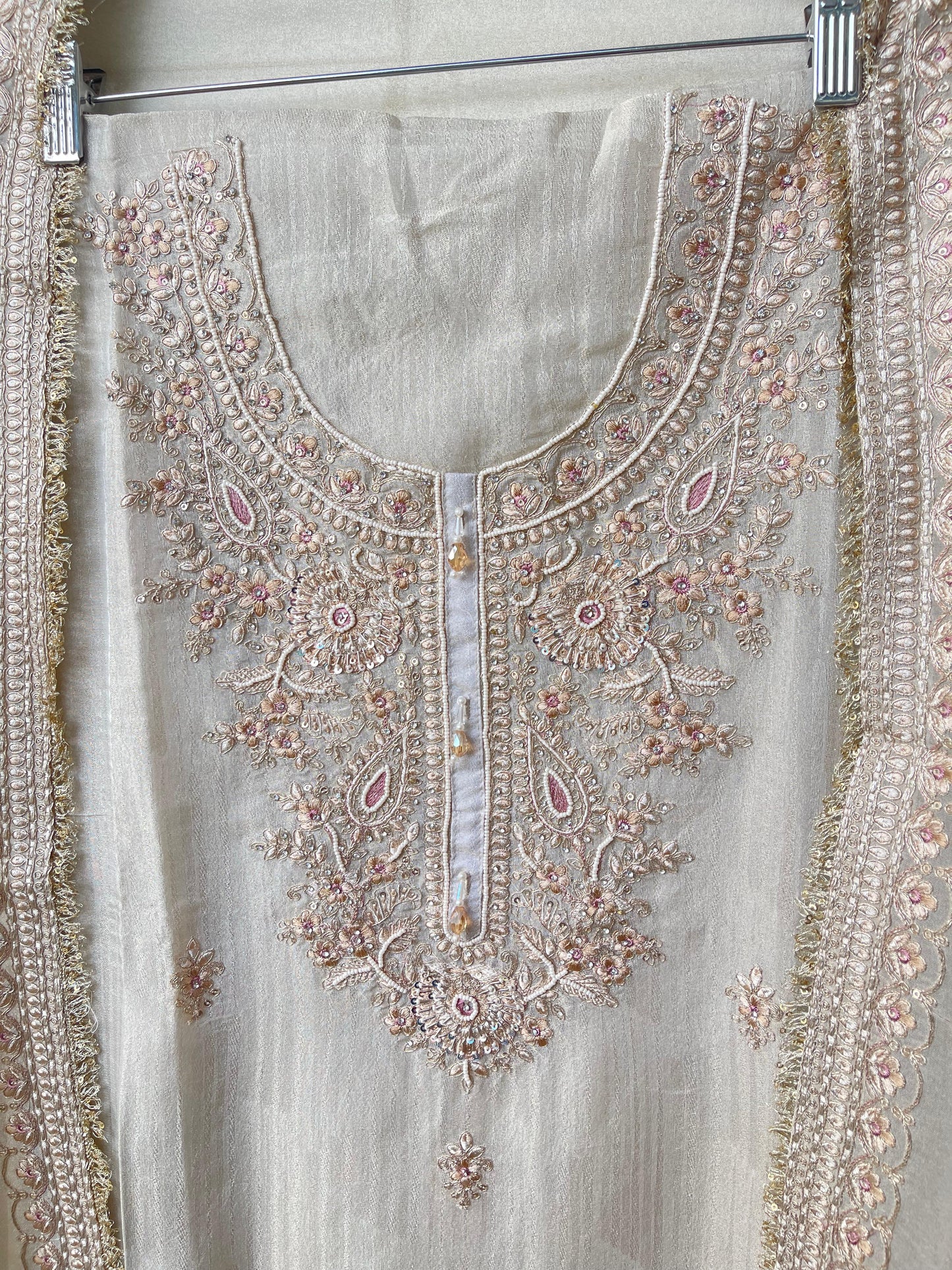 Pure banarasi shimmer silk unstitched ladies suit Rc17853 (b)