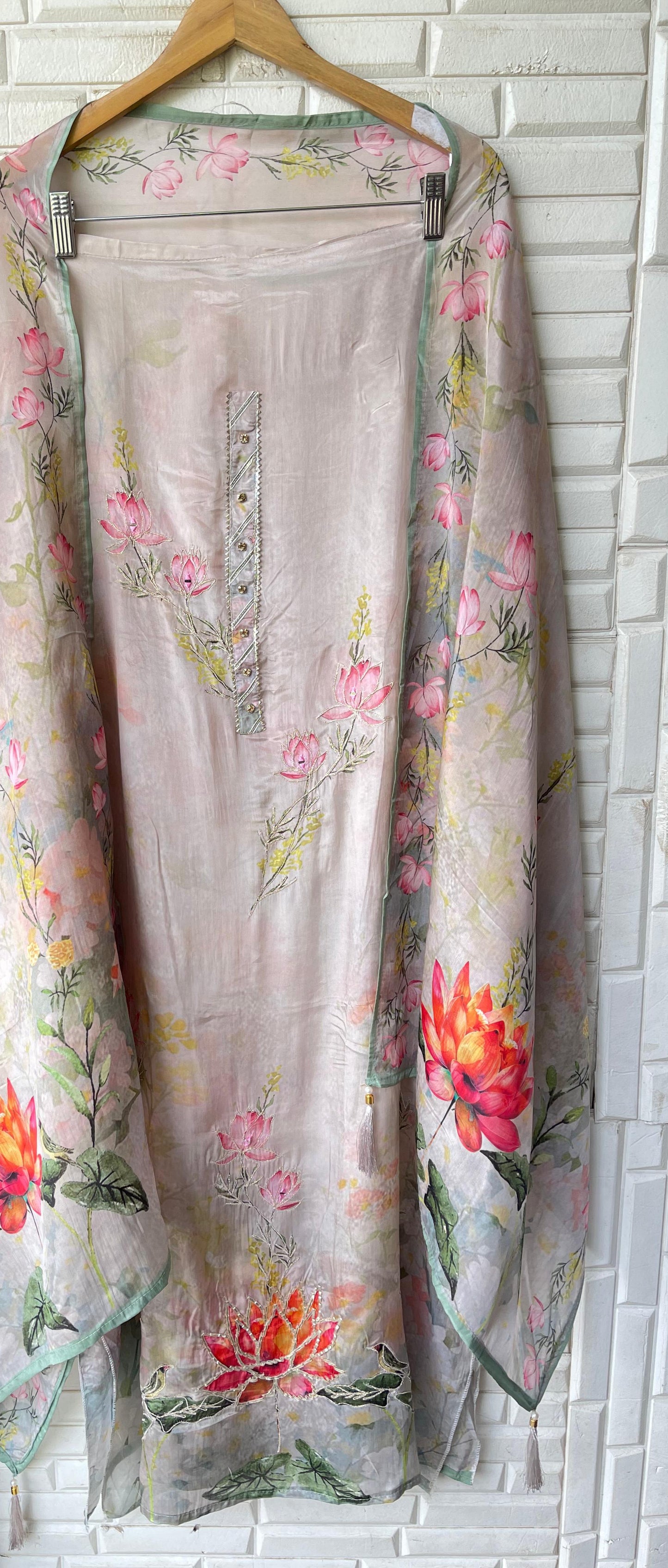 Organza unstitched ladies suit Rc17293