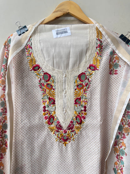 Mul chanderi printed ladies unstitched suit Rc19026 (a)