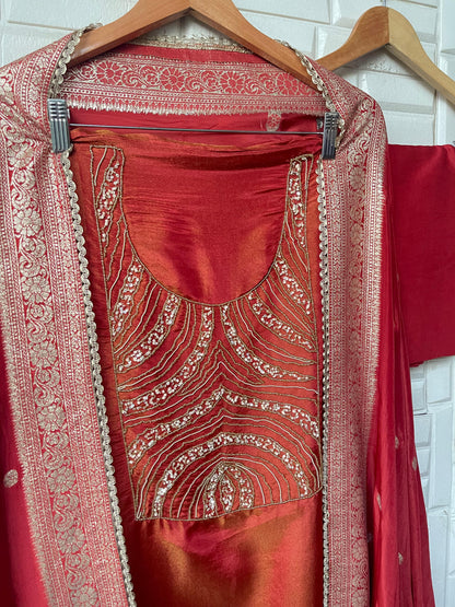 Shimmer silk unstitched ladies suit Rc17789 (a)