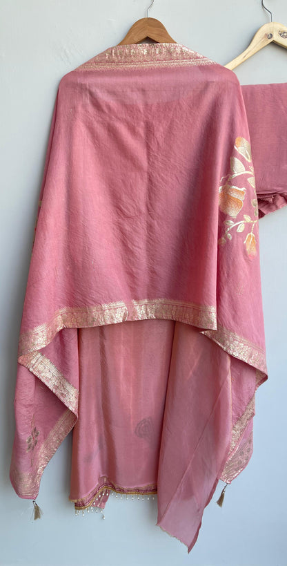 Banarasi Shimmer Silk Unstitched Ladies Suit RC-17825 (b) – view 3