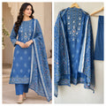 Elegant Mul Chanderi Maheshwari Printed Suit Set
