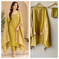 Shimmer silk Printed Unstitched Suit Set