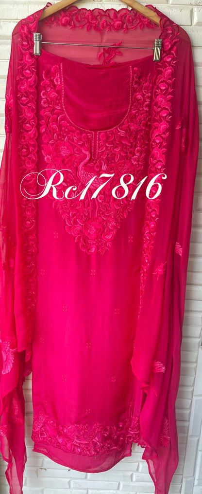 Crape silk unstitched ladies suit Rc17816 (a)