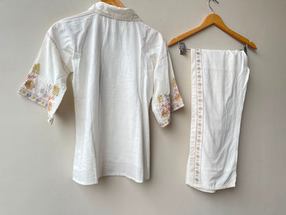 Soft cotton printed stitched ladies coord set Rc19197