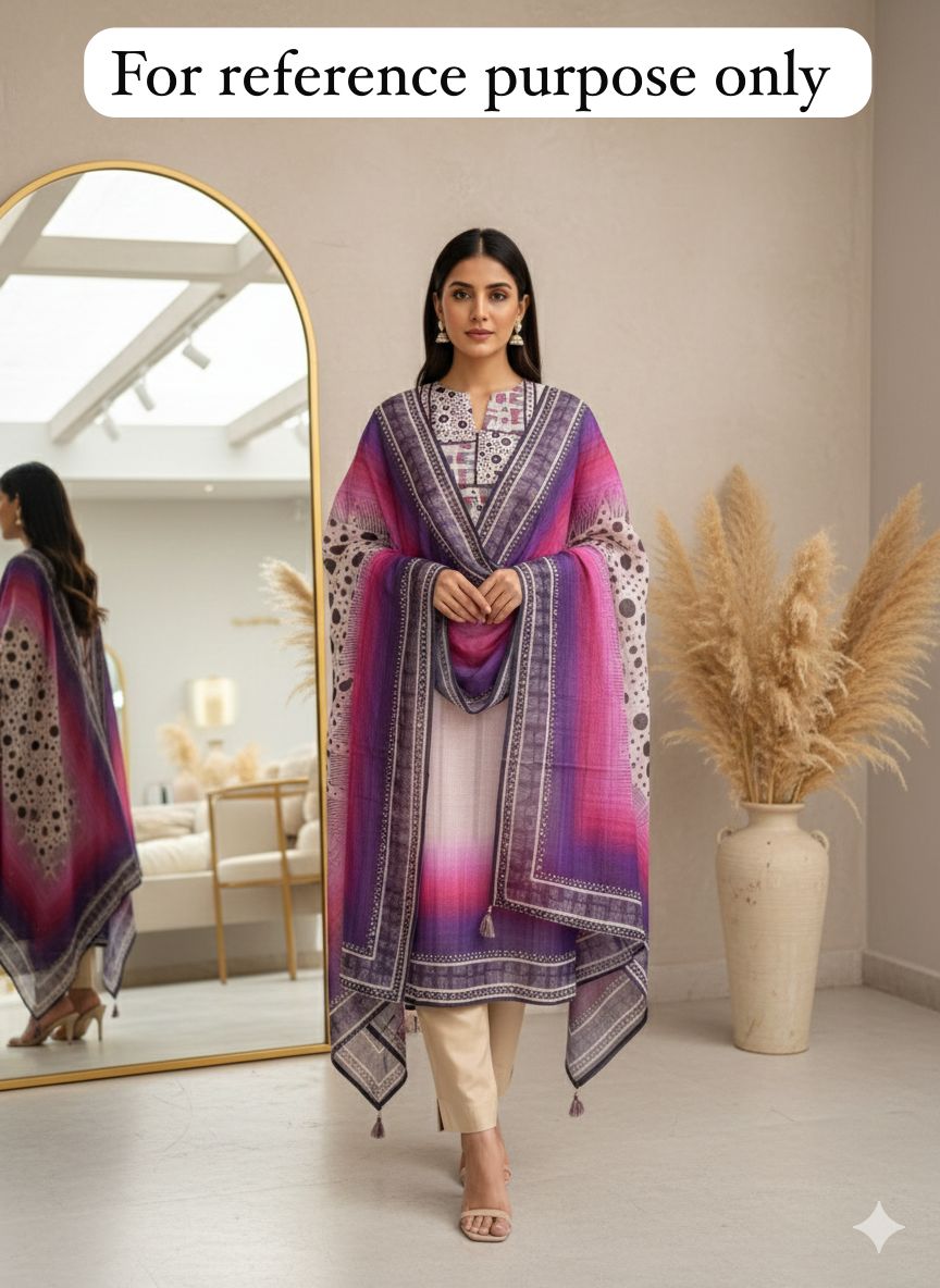 Linen printed unstitched ladies suit Rc18445 (b)